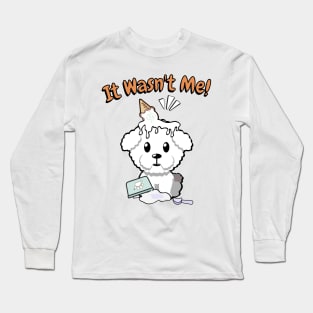 It wasnt me - furry dog Long Sleeve T-Shirt